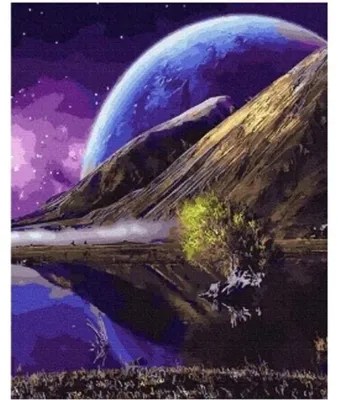 Immagine prodotto di Quadro diamantato fai da te 40x30 cm DIY Diamond Painting Pianeta Spazio