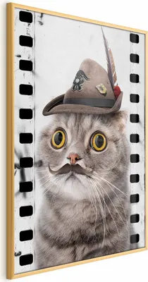 Produktbild von Posterpapier Poster - Cat in a Hat 21x30 cm Für Kinder g-A-0161-ao-a