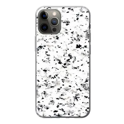 Produktbild von MuchoWow® Handyhülle Schutzhülle Hülle für iPhone 12 Pro Marmor - Punkte - Weiß Silikon Softcase Handy Hülle - Abdeckung