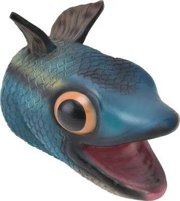 Image de Marionnette de poisson, vinyle souple, réaliste, flexible, exquis, jouet interactif d'animaux marins