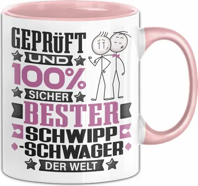 Produktbild von Schwippschwager Geschenk Lustiger Spruch für Schwippschwager Geschenkidee Bester Schwippschwager Der Welt (Rosa)