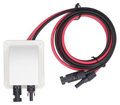 Solarkabel-Verlängerung 2 m, 10 AWG, IP67, doppelte Kabeleinführung
