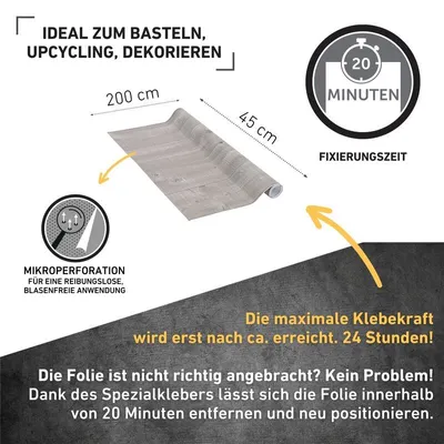 Produktbild von Perfect Fix® Klebefolie Brett taupe - 67,5x200cm