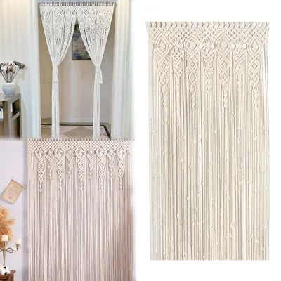 Obrázek produktu pro Ručně vyrobené macramé závěs, rozměry 100 x 200 cm, v bohémském stylu