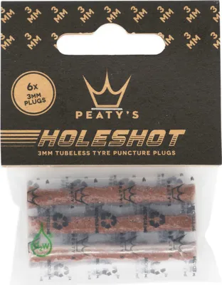 Zdjęcie produktu dla Peaty's Holeshot Tubeless Puncture Plugger Refill Pack 6x3mm Naprawa dętki rowerowej