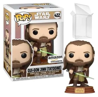 Obrázek produktu pro Funko Pop! Star Wars – Qui-Gon Jinn (Tatooine) #422 Exkluzivně na Amazonu