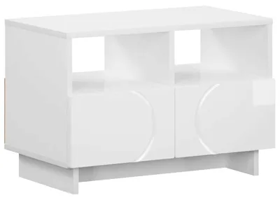 Immagine prodotto di Supporto TV, 60 x 34,5 x 40 cm, bianco lucido, realizzato in legno composito