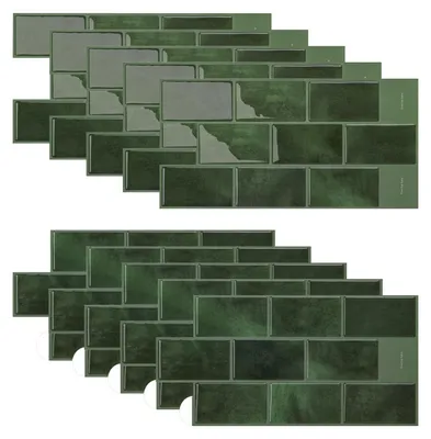 Zdjęcie produktu dla 3D Naklejki na płytki - 20 sztuk - 30,5 x 15,3 cm - Samoprzylepne - Dekoracja ścienna