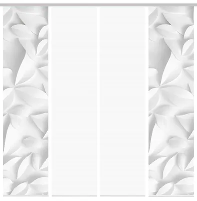 Produktbild von VISION S FLYNN Schiebegardine, halbtransparente Bambus-Optik, 260x60 cm, grau, Blätterdruck