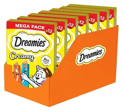 Produktbild von Dreamies Cremige Katzenleckerlis (7 x 120 g) mit Huhn und Lachs