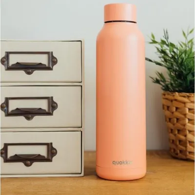 Produktbild von Quokka Solid, Edelstahl Flasche / Thermoskanne Pastell Pfirsich, 850ml, 40215