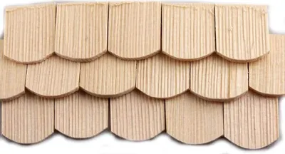 Produktbild von 100 St Schindel aus Fichtenholz abgerundet. Zum Krippenbau, Puppenstuben. 30x22 mm.