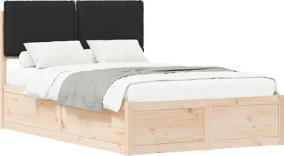 Obrázok produktu pre Rám postele s čalúneným čelom Čierna 120 x 200 cm