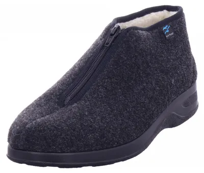Produktbild von FLY FLOT warme Hausschuhe schwarz in Gr. 45