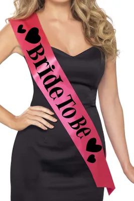 Produktbild von JGA Bride to be Schärpe rosa-schwarz