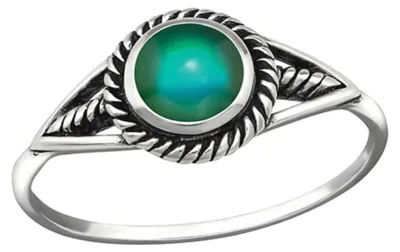 Produktbild von Stimmungsring echt Silber 925 Mood Ring 55 (17.5 mm Ø)