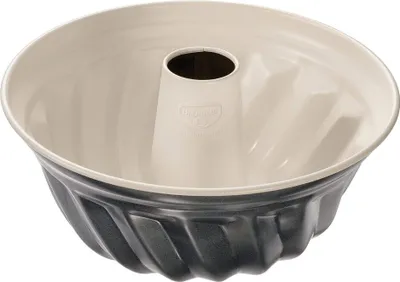 Produktbild von Dr. Oetker Gugelhupfform Ø 22 cm BACK-TREND, Backform für Gugelhupf, runde Bundform aus Stahl mit keramisch verstärkter Antihaft-Beschichtung (Farbe: creme/anthrazit)