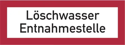 Produktbild von Dreifke® Feuerwehrschild, Löschwasser Entnahmestelle - DIN 4066 | Alu geprägt...
