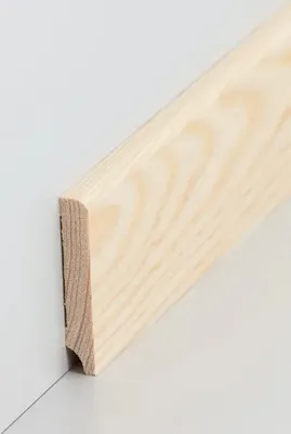 Produktbild von Sockelleiste Massivholz 13 x 60 x 2500 mm Kiefer roh zum Kleben, Clipsen, Schrauben & Nageln Massivholz Fußleiste by PROVISTON 25 Meter | 10 Stück