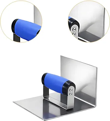 Produktbild von Eckkelle aus Edelstahl für Mauerwerk mit ergonomischem Griff