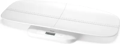 Produktbild von Alecto BC70 - Digitale Babywaage, Personenwaage und Tierwaage in einem - Bis zu 150 kg mit abnehmbarer Wiegefläche - Weiß