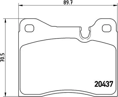 Produktbild von Brembo Bremsbelagsatz, Scheibenbremse Vorderachse P 06 002