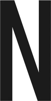 Image de Autocollant lettre "Lampa N" adhésif, dimensions 60 x 30 mm