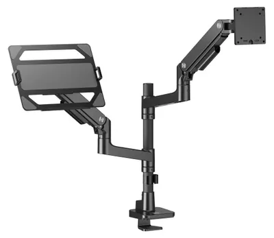 Image de ACT Bras pour moniteur unique et bureau pour ordinateur portable, avec vérin à gaz (AC8341)