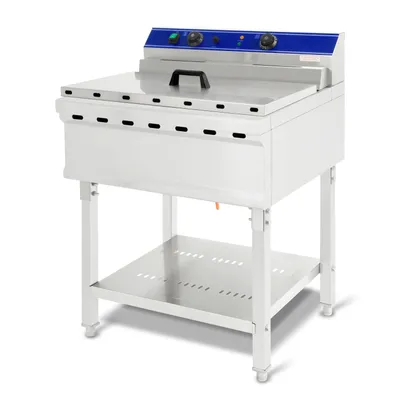 Produktbild von VERTES Friteuse aus Edelstahl 52 Liter Fassungsvermögen, 50-200°C, 7500W, 380V, Kaltzonenprinzip, Profi Gastronomie Fritteuse