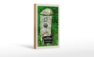 Produktbild von Holzschild Reise 12x18 cm Spain Camino De Santiago Jakobsweg