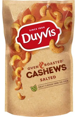 Produktbild von Duyvis Ofengeröstete Gesalzene Cashewkerne 125g – Knusprig & salzig Snack