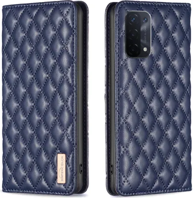 Produktbild von OPPO A74 5G Hülle, Elegant Bookstyle Flip Leder Kartenfächer Schutzhülle mit Ständer für OPPO A74 5G A93 5G A54 5G Blau