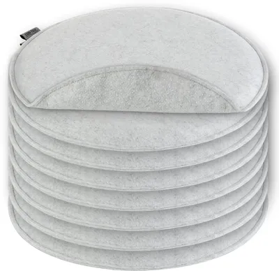 Produktbild von com-four® 8x Sitzkissen aus Filz Ø 40 cm - gepolstertes Stuhlkissen