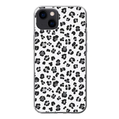 Produktbild von MuchoWow® Handyhülle Schutzhülle Hülle für iPhone 13 Panther Druck - Grau - Abstrakt Silikon Softcase Handy Hülle - Karteninhaber
