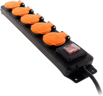Obrázek produktu pro Vodotěsný prodlužovací kabel s 5 zástrčkami, 16 A, 2P+T, 15 m