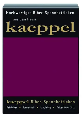 Produktbild von Kaeppel Biber Bettlaken Betttuch 180-200x200 cm Spannbettlaken 14 Farben Uni Öko Bordeaux