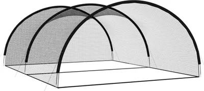Image de vidaXL Cage de frappe de base-ball noire 600x400x250 cm polyester