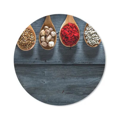 Produktbild von MuchoWow® Mauspad Mousepad Gewürze - Löffel - Holz - Küche - Gewürze - Industrie 20x20 cm - Mousepads - Maus Mat - Pad - Mausunterlage - Schreibtischmatte