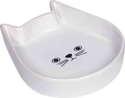 Produktbild von Nobby Katzen Keramik Schale Kitty Face weiß