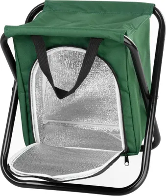 Obrázek produktu pro Stolička Strend Pro, zelená, skladacia, kempingová, rybárska, s chladiacim úložným priestorom, max. 150 kg, 32x27x34 cm