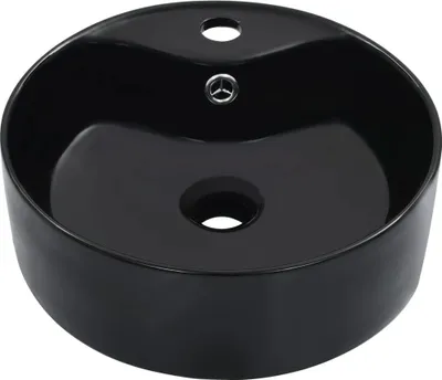 Obrázok produktu pre vidaXL Umývadlo s prepadom 36 x 13 cm keramické čierne