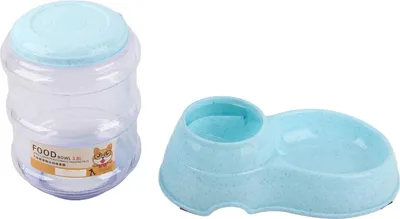 Zdjęcie produktu dla Automatyczna miska dla zwierząt domowych, duża pojemność, wyjmowana, antypoślizgowa miska dla psów, 3,8 l, do karmy, niebieska