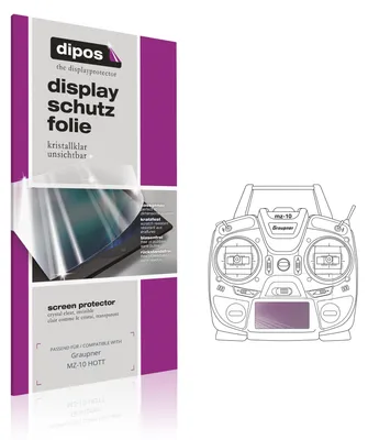 Image de 2x Film de protection d'écran pour Graupner MZ-10 HOTT protecteur clair dipos