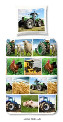 Produktbild von Duvet cover Good Morning 135x200 + 1* 80x80 cm - tractor