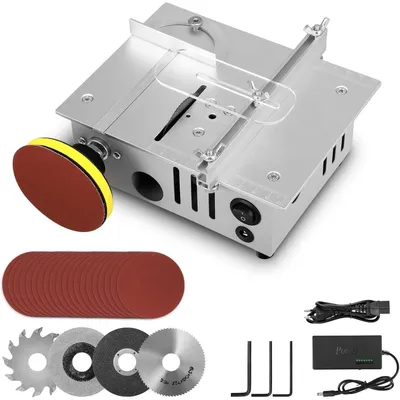 Zdjęcie produktu dla Mini pilarka stołowa - 96 W - 4 tarcze - 7 prędkości