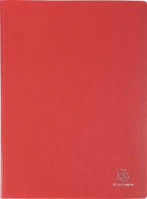 Image de Exacompta 12x Protège-documents en PP 5/10e pochettes 60 vues A4 Rouge 8835E