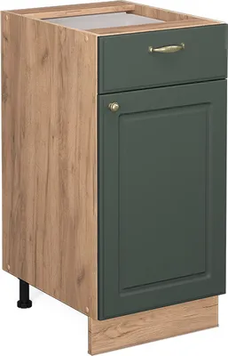 Produktbild von Vicco Küchenunterschrank Fame-Line, 40 cm ohne Arbeitsplatte, Grün-Gold Landhaus/Goldkraft Eiche