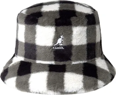 Kangol kuscheliger Bucket Hat aus Fake-Fur Plüsch in grün