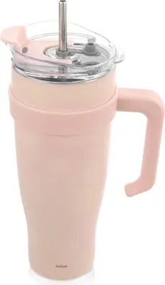 Immagine prodotto di Tazza da viaggio, acciaio inossidabile, rosa, 1,2 l, con manico