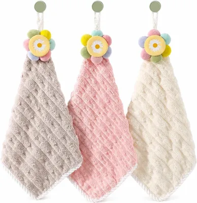 Produktbild von 3 x  Handtücher 35 x 35 cm, Absorbierendes Mikrofaser, Schnelltrocknend, für Küche und Bad